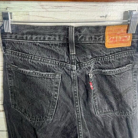 Levi’s Women's Black Jeans size 24 distressed button fly - Picture 7 of 7